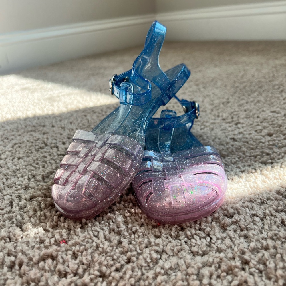Old Navy Glittery Blue and Pink Kids Sandals